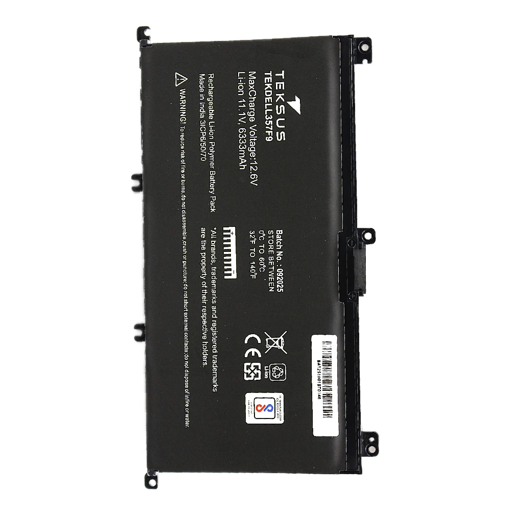 Teksus Laptop Battery Compatible For Dell Inspiron 15 7567 | 357F9 view 3